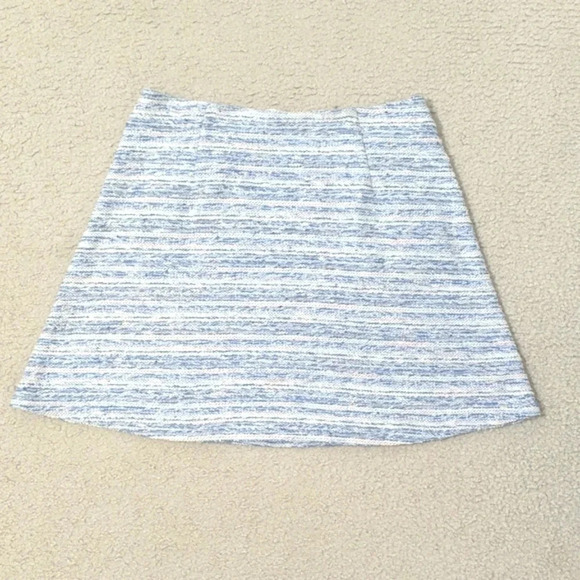 LOFT Striped Tweed Boucle Pocket Flippy Circle Skirt, Size S - Picture 5 of 13